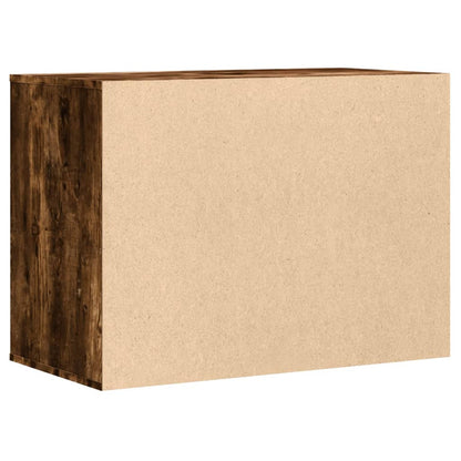vidaXL Corner Chest of Drawers Smoked Oak 80x41x58 cm Engineered Wood