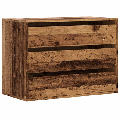 vidaXL Corner Chest of Drawers Old Wood 80x41x58 cm Engineered Wood