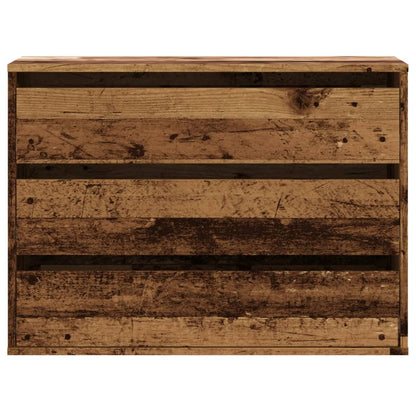 vidaXL Corner Chest of Drawers Old Wood 80x41x58 cm Engineered Wood