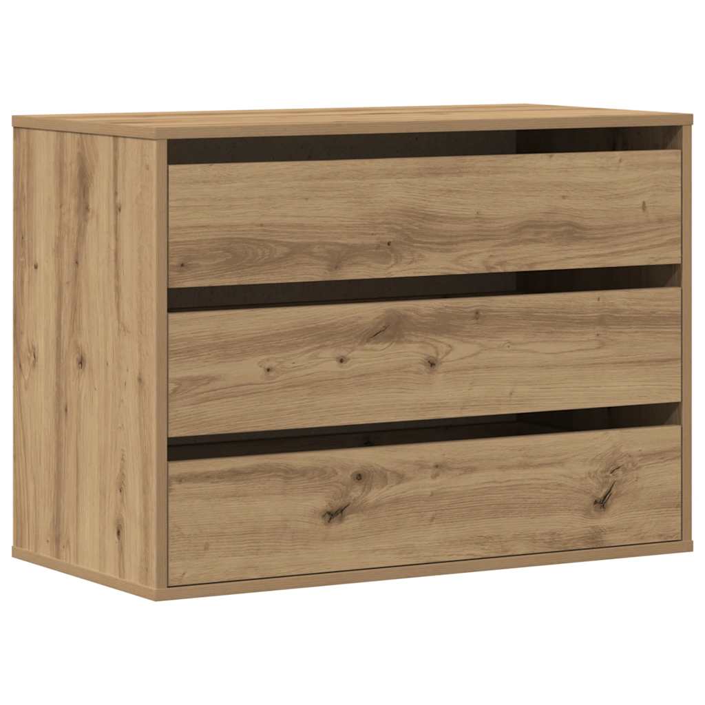 vidaXL Corner Chest of Drawers Artisian Oak 80x41x58 cm Engineered Wood