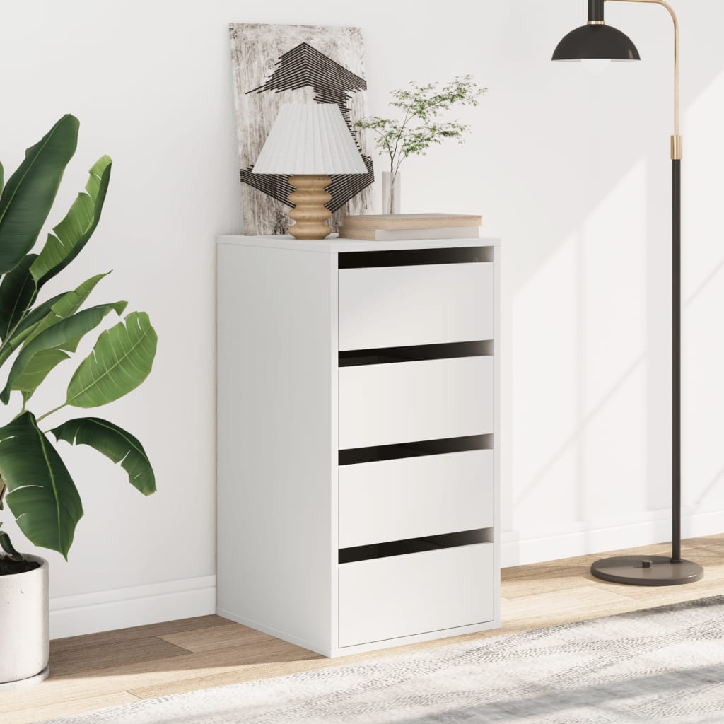 vidaXL Corner Chest of Drawers White 40x41x76 cm Engineered Wood