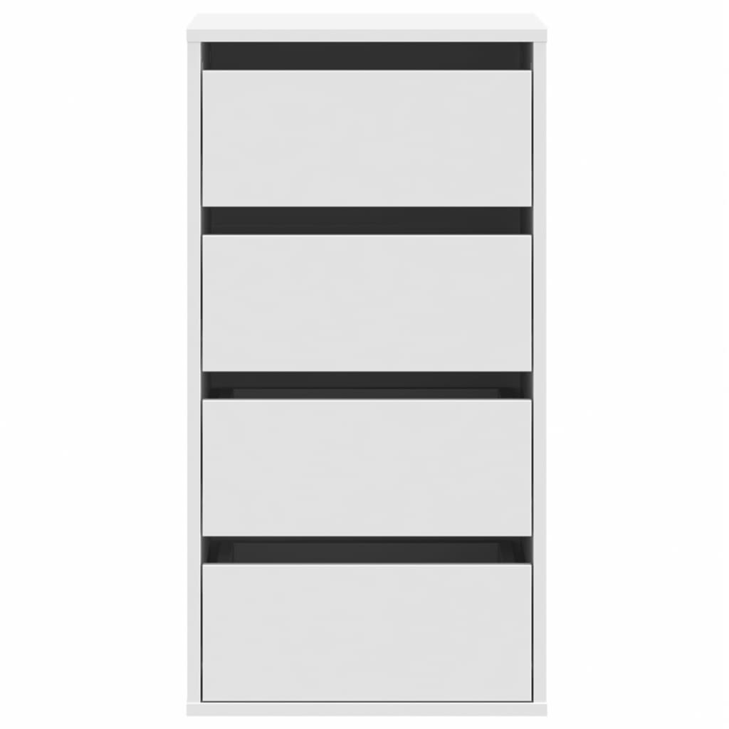vidaXL Corner Chest of Drawers White 40x41x76 cm Engineered Wood