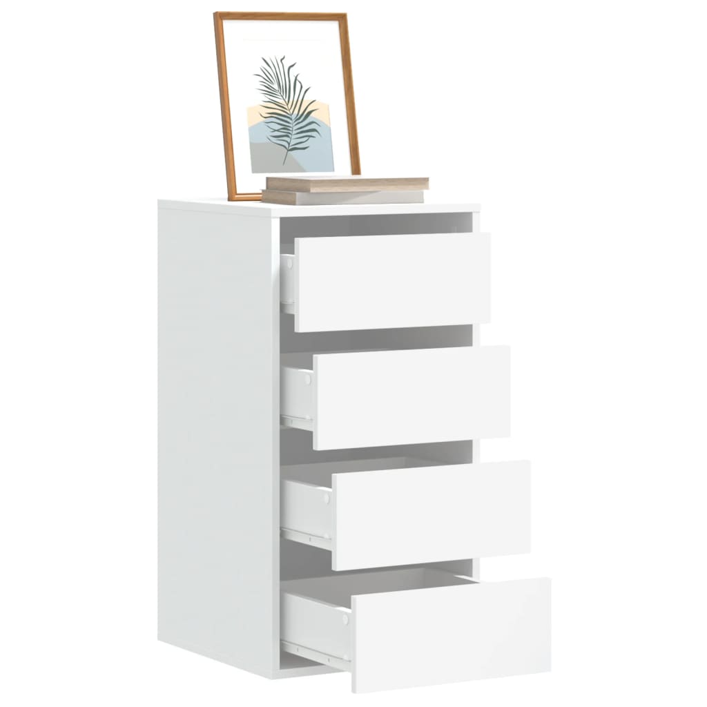 vidaXL Corner Chest of Drawers White 40x41x76 cm Engineered Wood