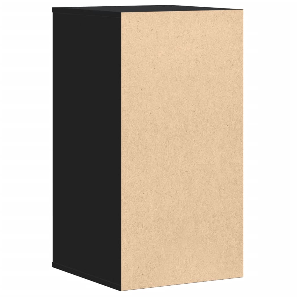 vidaXL Corner Chest of Drawers Black 40x41x76 cm Engineered Wood