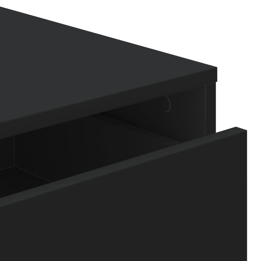 vidaXL Corner Chest of Drawers Black 40x41x76 cm Engineered Wood