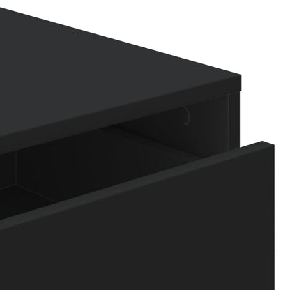vidaXL Corner Chest of Drawers Black 40x41x76 cm Engineered Wood