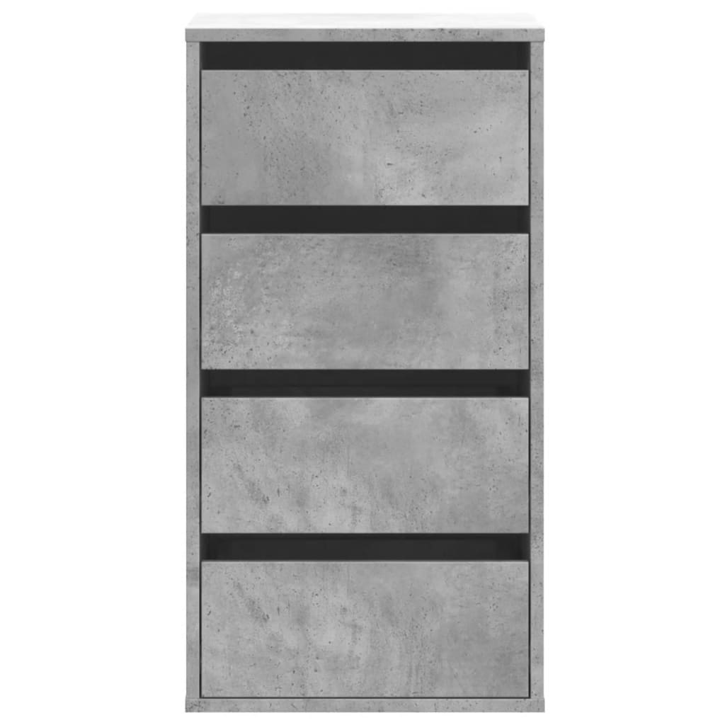 vidaXL Corner Chest of Drawers Concrete Grey 40x41x76 cm Engineered Wood