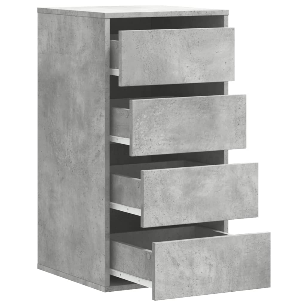 vidaXL Corner Chest of Drawers Concrete Grey 40x41x76 cm Engineered Wood