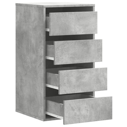 vidaXL Corner Chest of Drawers Concrete Grey 40x41x76 cm Engineered Wood