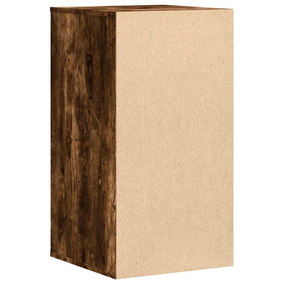 vidaXL Corner Chest of Drawers Smoked Oak 40x41x76 cm Engineered Wood