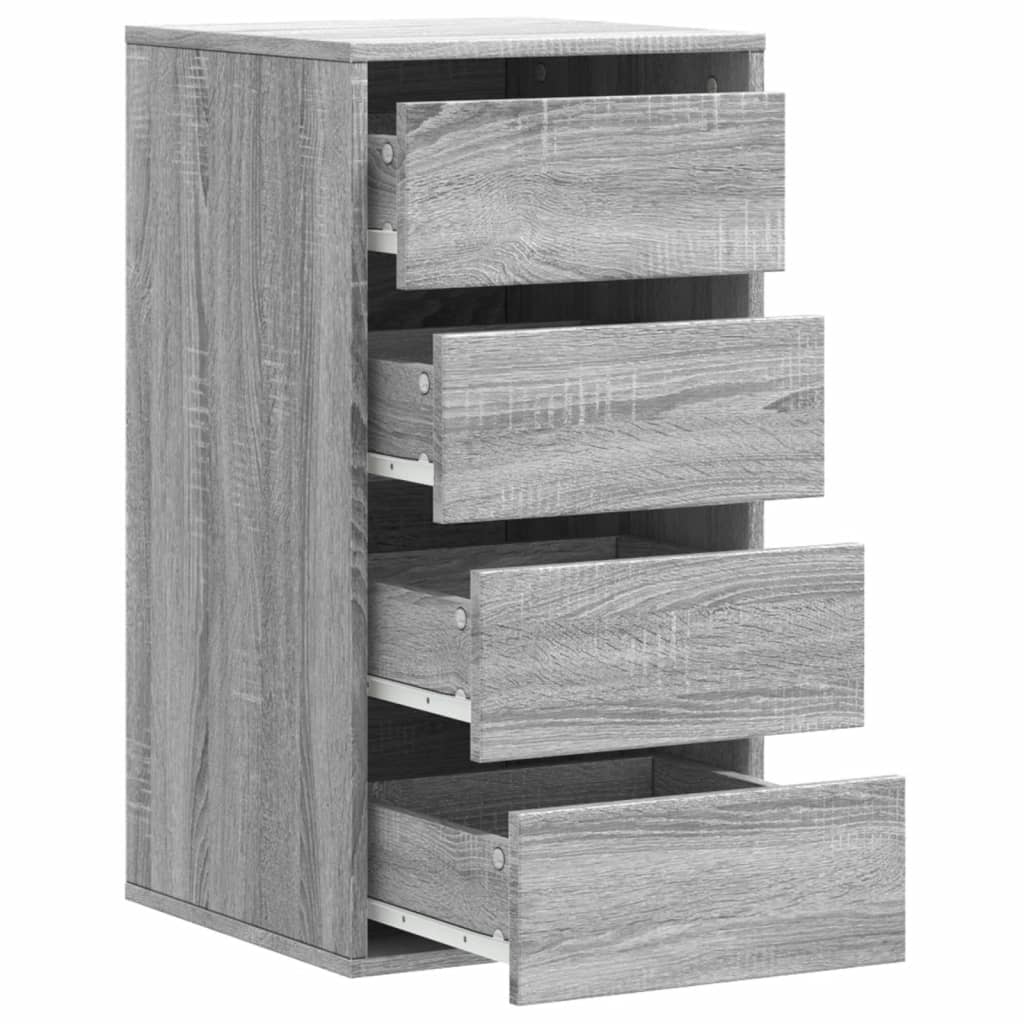 vidaXL Corner Chest of Drawers Grey Sonoma 40x41x76 cm Engineered Wood