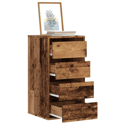 vidaXL Corner Chest of Drawers Old Wood 40x41x76 cm Engineered Wood