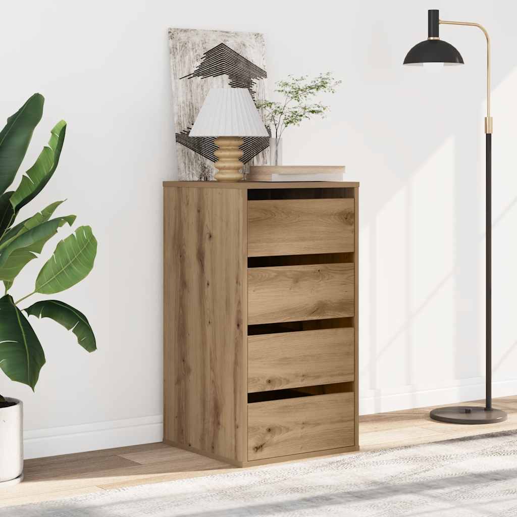 vidaXL Corner Chest of Drawers Artisian Oak 40x41x76 cm Engineered Wood