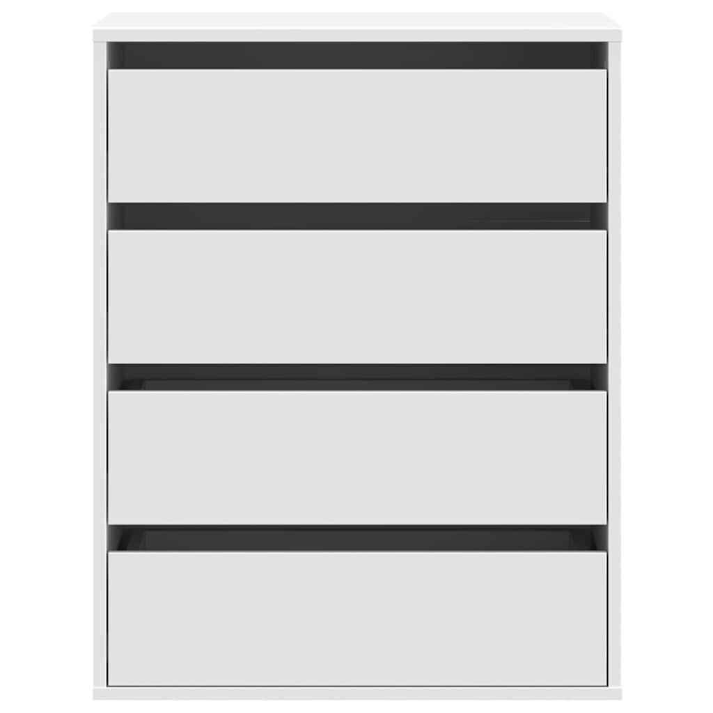 vidaXL Corner Chest of Drawers White 60x41x76 cm Engineered Wood