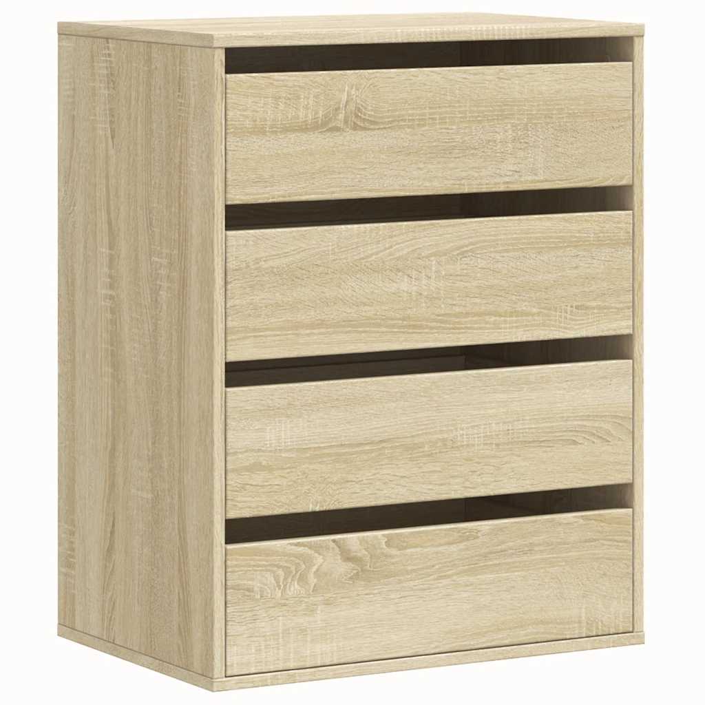 vidaXL Corner Chest of Drawers Sonoma Oak 60x41x76 cm Engineered Wood