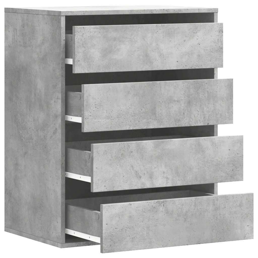 vidaXL Corner Chest of Drawers Concrete Grey 60x41x76 cm Engineered Wood