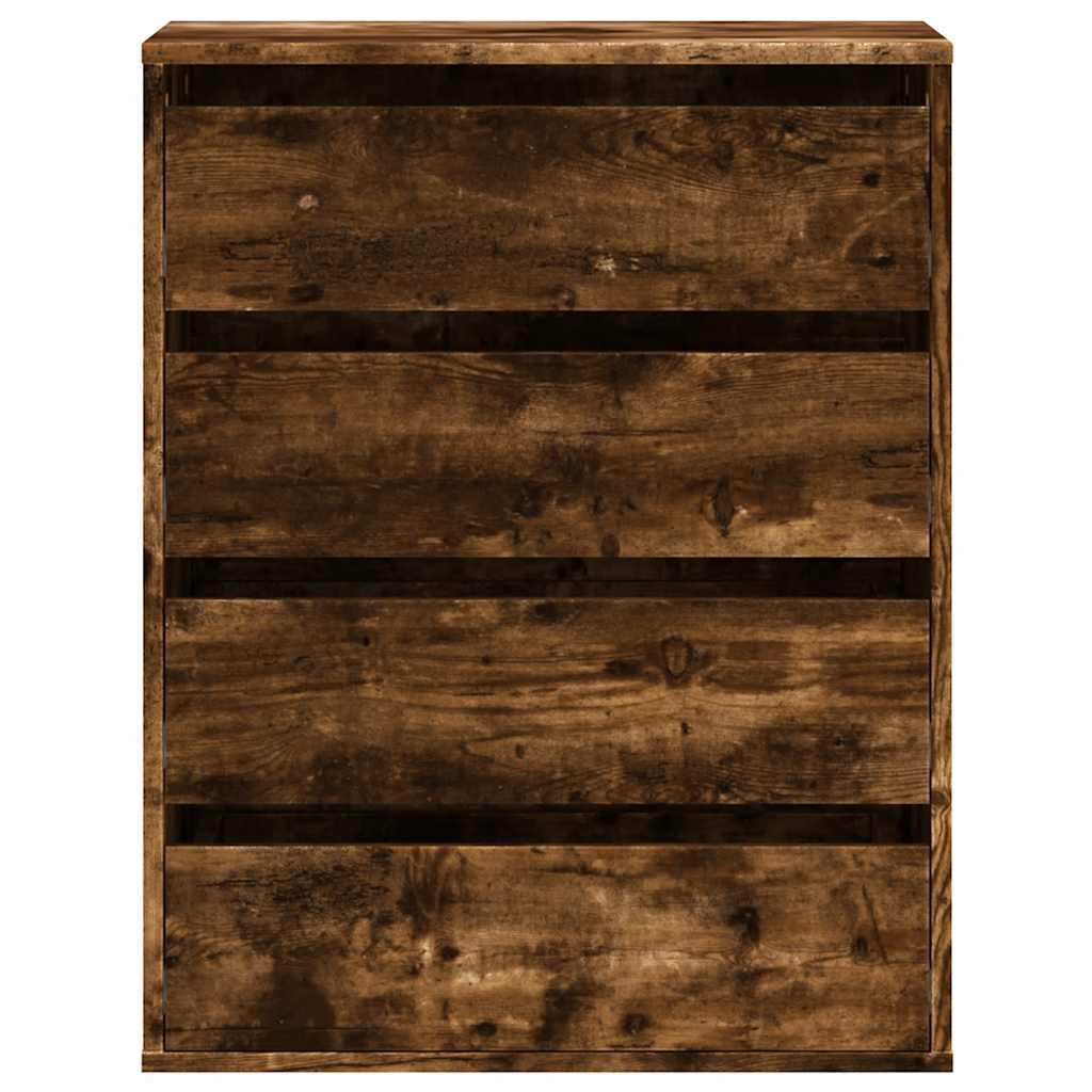 vidaXL Corner Chest of Drawers Smoked Oak 60x41x76 cm Engineered Wood