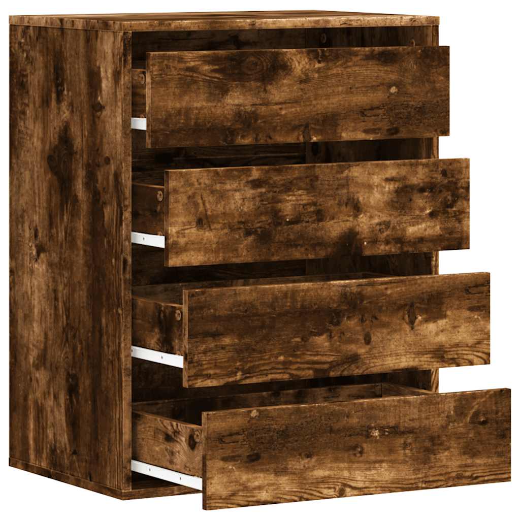 vidaXL Corner Chest of Drawers Smoked Oak 60x41x76 cm Engineered Wood