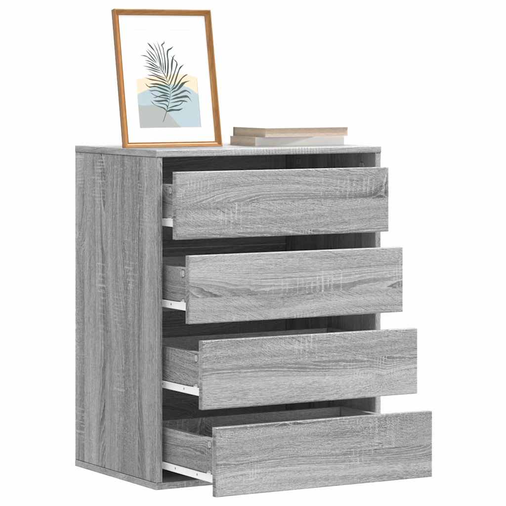 vidaXL Corner Chest of Drawers Grey Sonoma 60x41x76 cm Engineered Wood