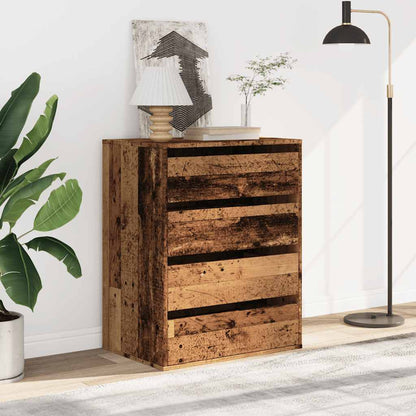 vidaXL Corner Chest of Drawers Old Wood 60x41x76 cm Engineered Wood