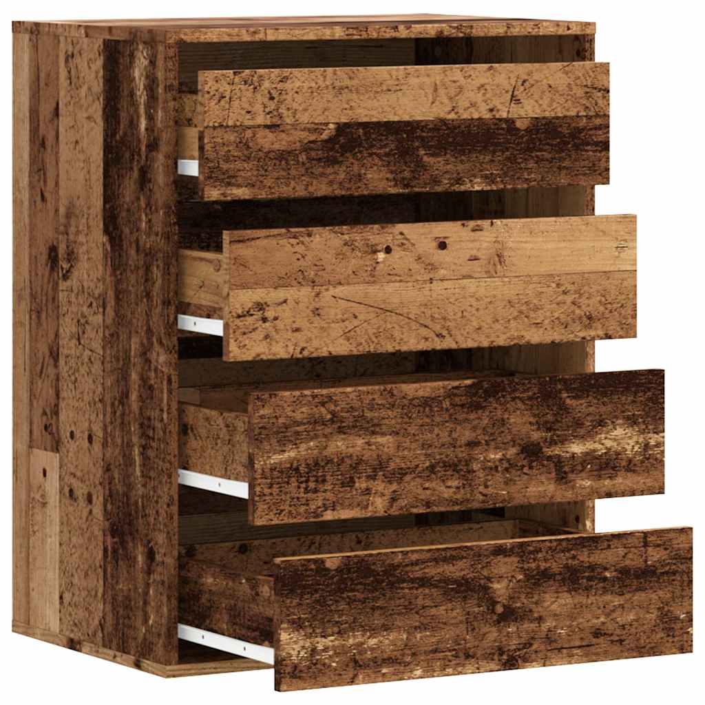 vidaXL Corner Chest of Drawers Old Wood 60x41x76 cm Engineered Wood