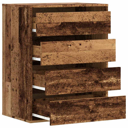 vidaXL Corner Chest of Drawers Old Wood 60x41x76 cm Engineered Wood