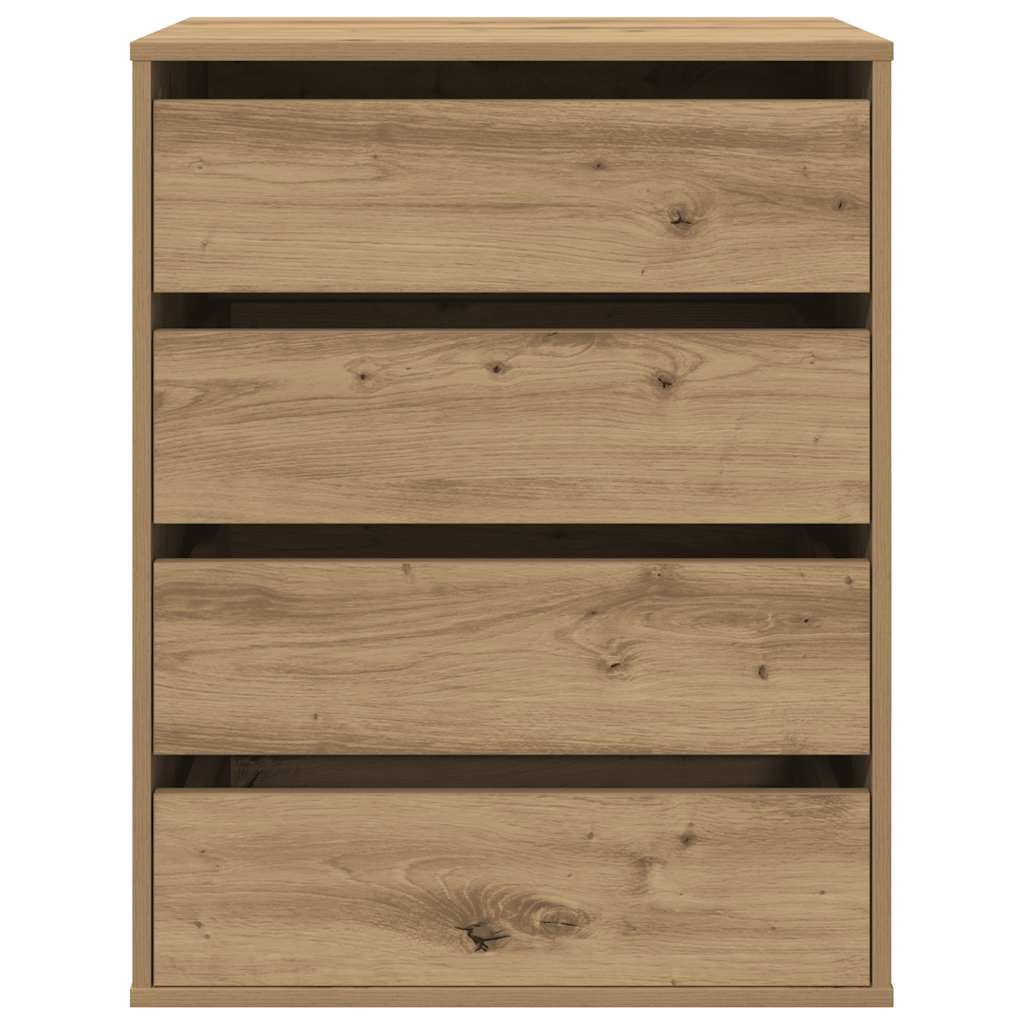 vidaXL Corner Chest of Drawers Artisian Oak 60x41x76 cm Engineered Wood
