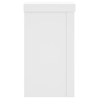 vidaXL Plant Stands 2 pcs White 10x10x18 cm Engineered Wood