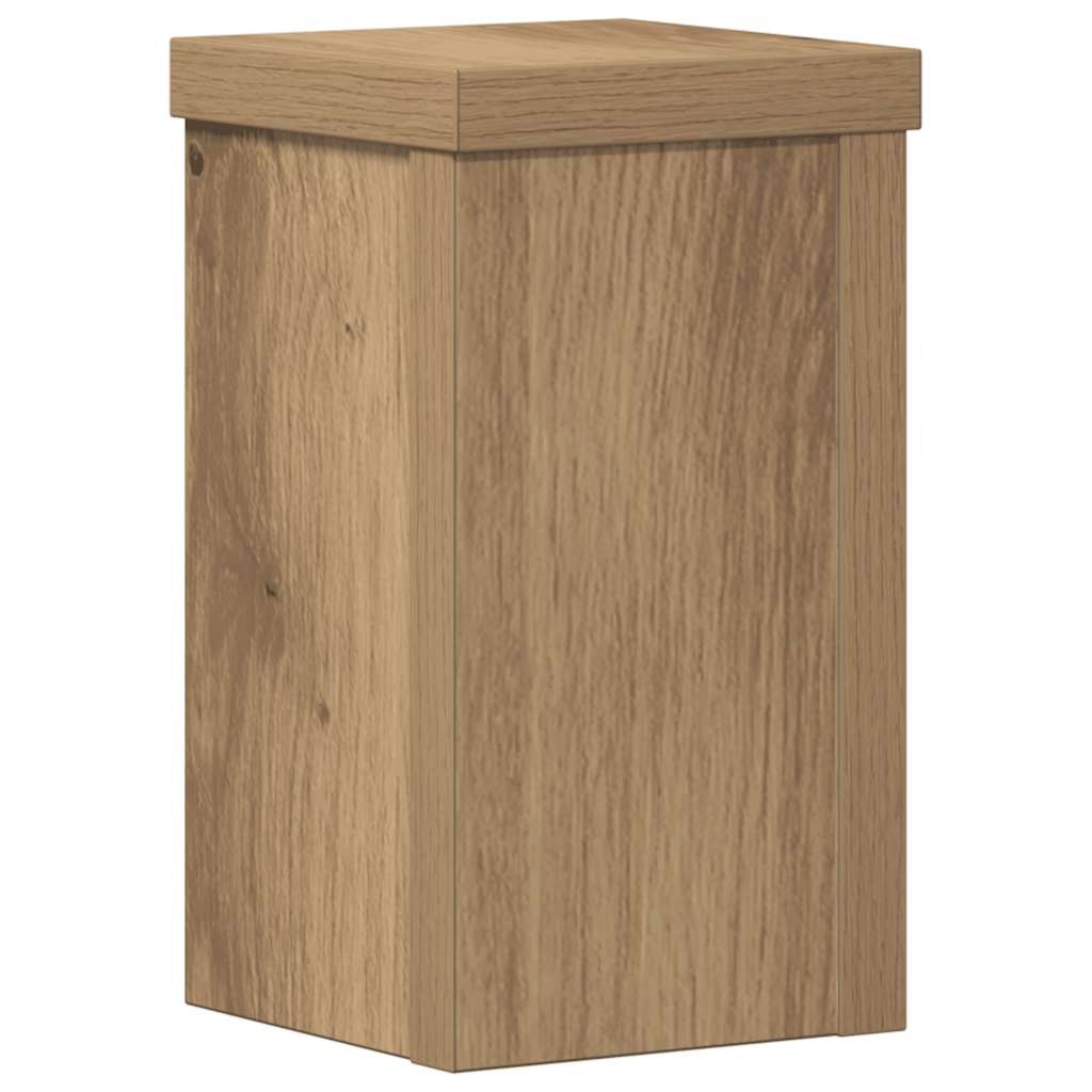 vidaXL Plant Stands 2 pcs Artisan Oak 10x10x18 cm Engineered Wood