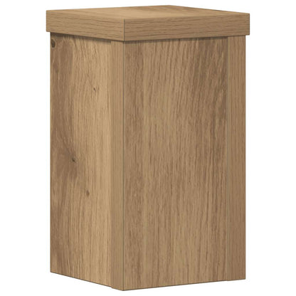 vidaXL Plant Stands 2 pcs Artisan Oak 10x10x18 cm Engineered Wood