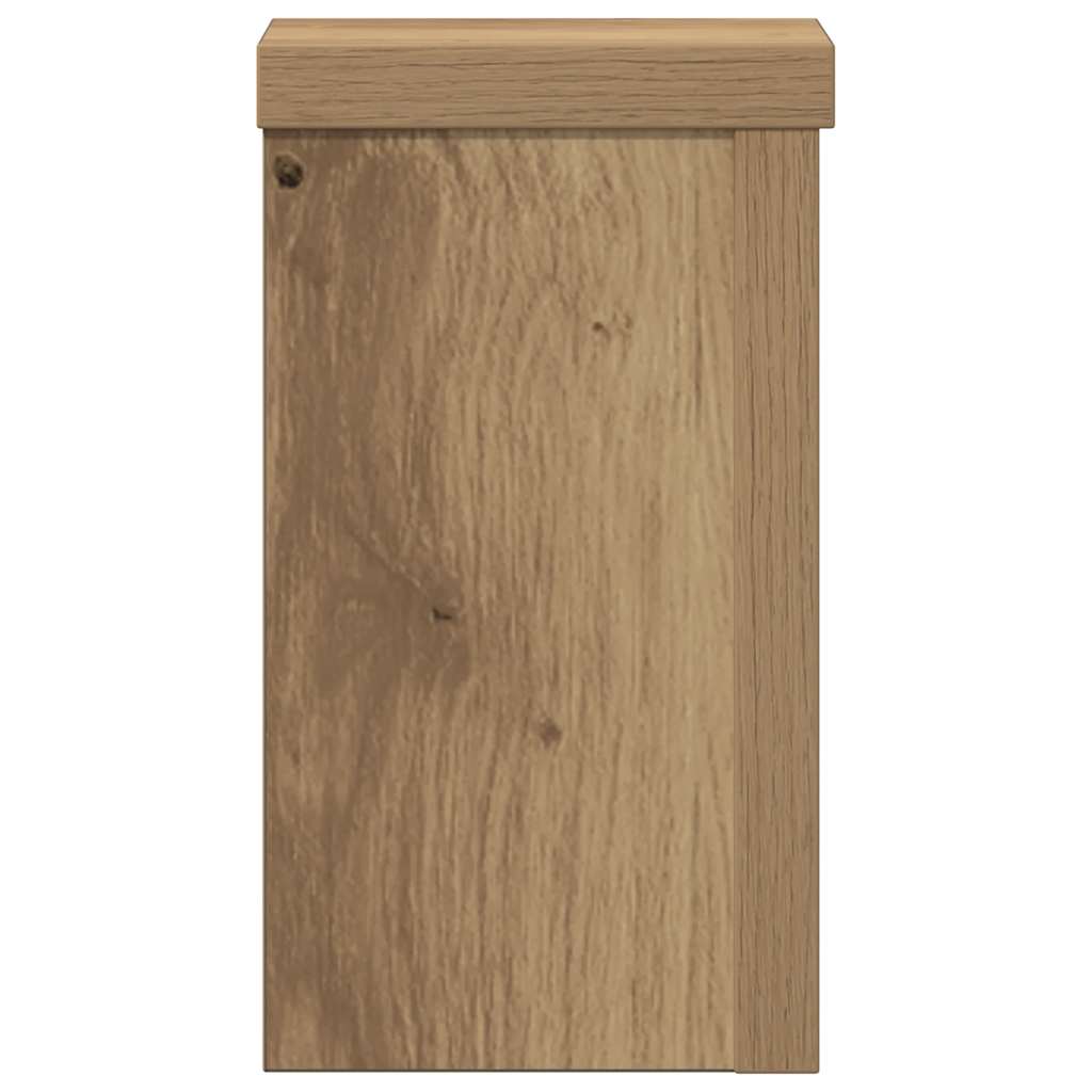 vidaXL Plant Stands 2 pcs Artisan Oak 10x10x18 cm Engineered Wood