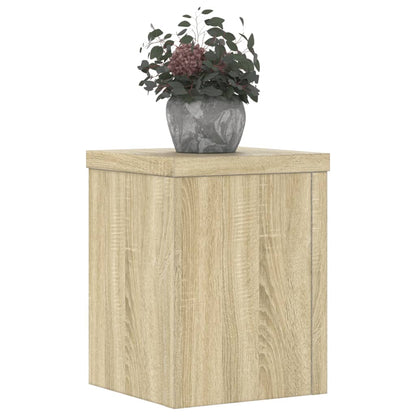 vidaXL Plant Stands 2 pcs Sonoma Oak 15x15x20 cm Engineered Wood