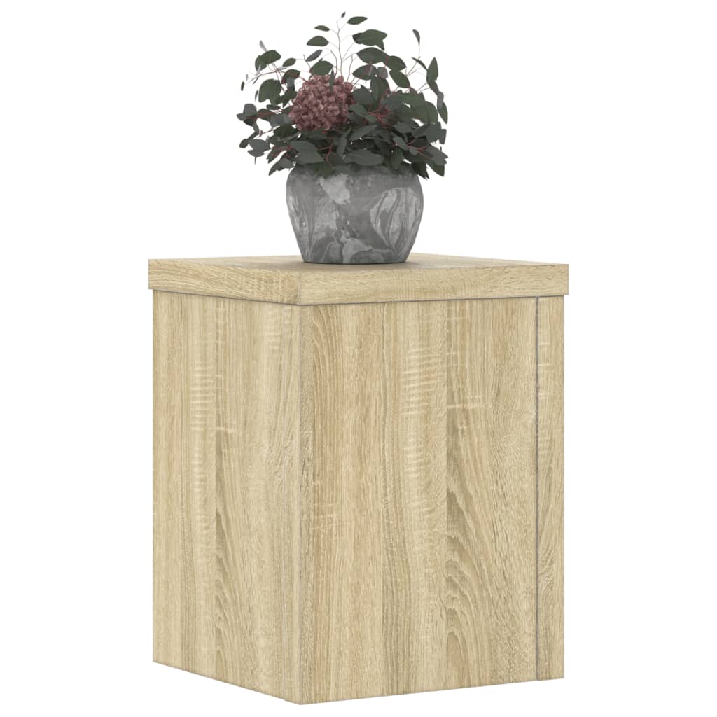 vidaXL Plant Stand 2 pcs Sonoma Oak 15 x 15 x 20 cm Engineered Wood
