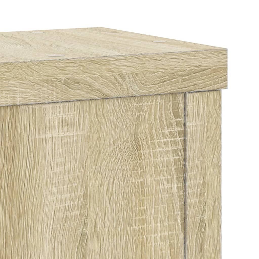 vidaXL Plant Stand 2 pcs Sonoma Oak 15 x 15 x 20 cm Engineered Wood