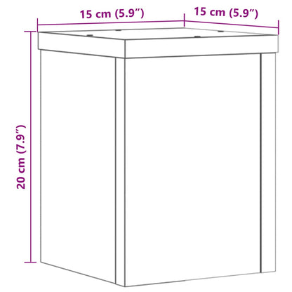 vidaXL Plant Stand 2 pcs Sonoma Oak 15 x 15 x 20 cm Engineered Wood