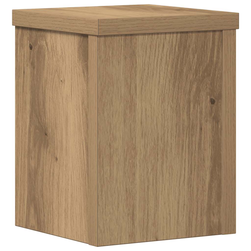 vidaXL Plant Stands 2 pcs Artisan Oak 15x15x20 cm Engineered Wood