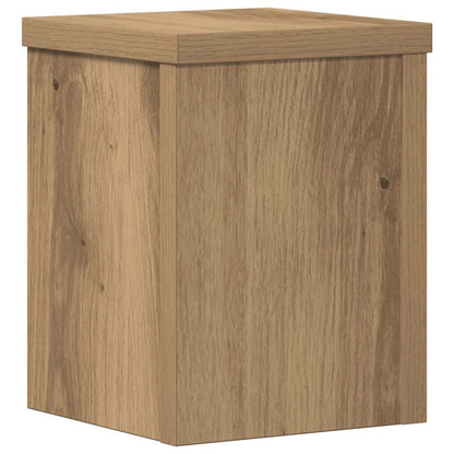 vidaXL Plant Stands 2 pcs Artisan Oak 15x15x20 cm Engineered Wood