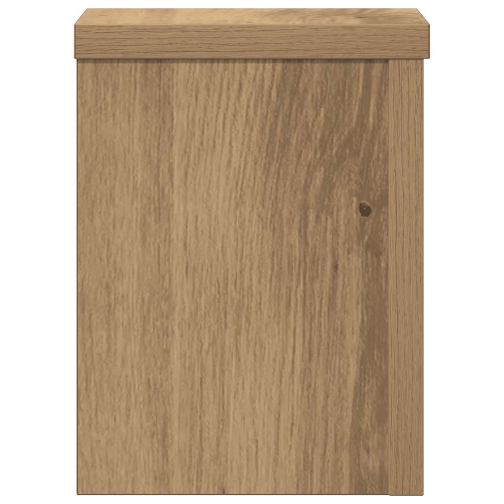 vidaXL Plant Stands 2 pcs Artisan Oak 15x15x20 cm Engineered Wood