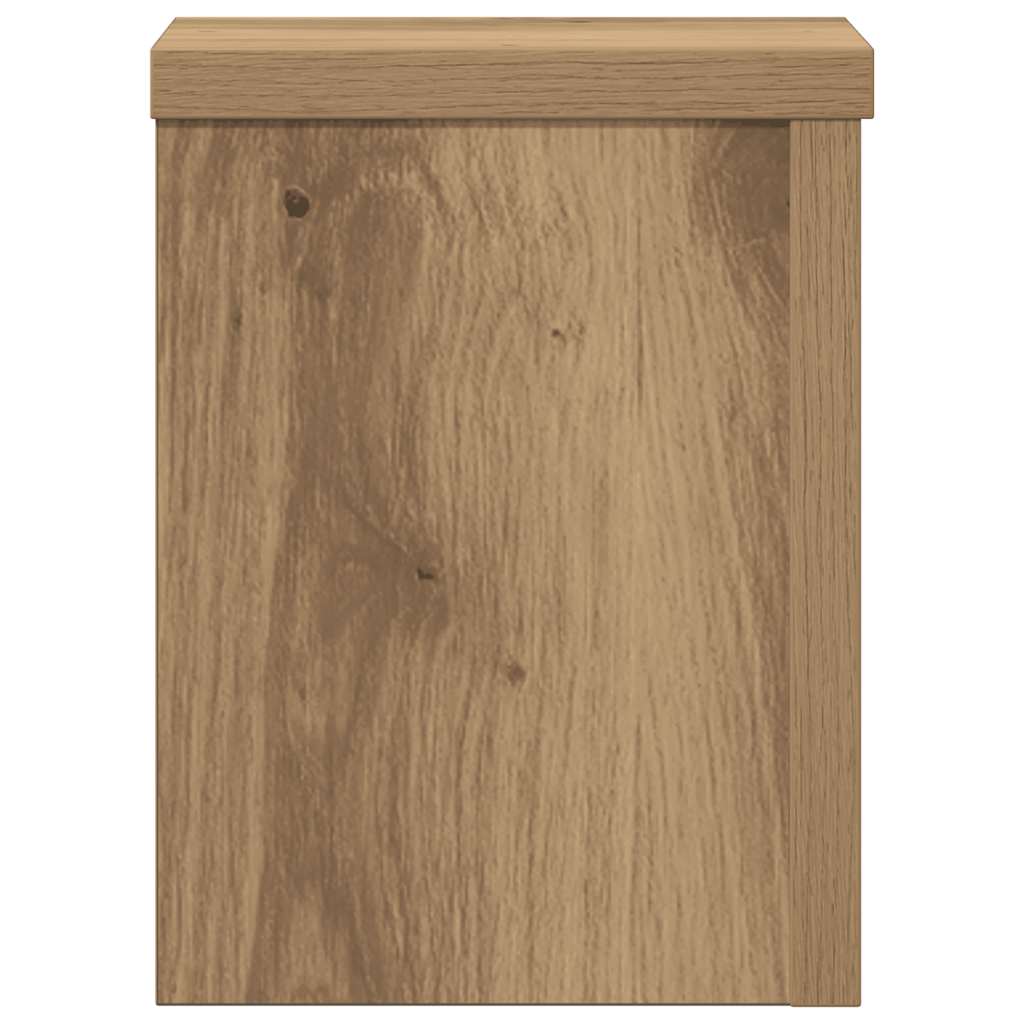 vidaXL Plant Stands 2 pcs Artisan Oak 15x15x20 cm Engineered Wood