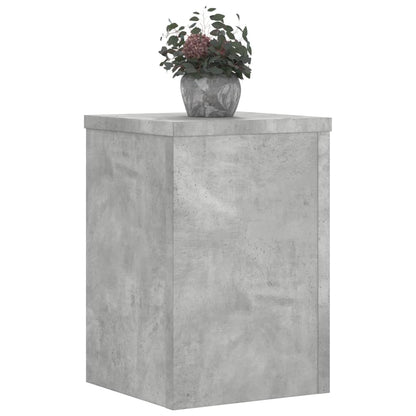 vidaXL Plant Stands 2 pcs Concrete Grey 20x20x30 cm Engineered Wood