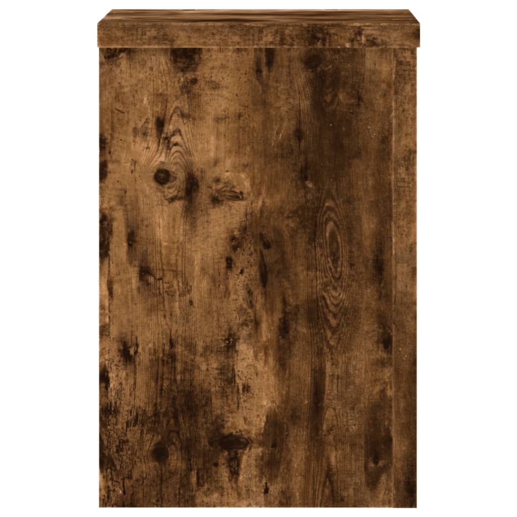 vidaXL Plant Stands 2 pcs Smoked Oak 20x20x30 cm Engineered Wood