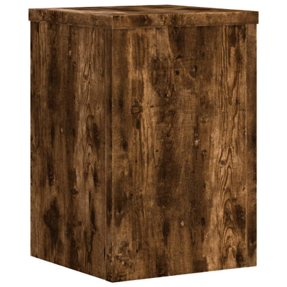 vidaXL Plant Stands 2 pcs Smoked Oak 20x20x30 cm Engineered Wood