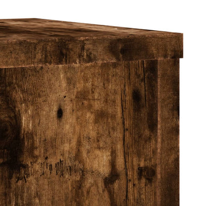 vidaXL Plant Stands 2 pcs Smoked Oak 20x20x30 cm Engineered Wood