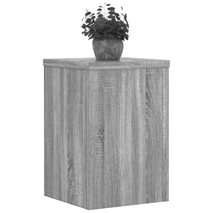 vidaXL Plant Stands 2 pcs Grey Sonoma 20x20x30 cm Engineered Wood