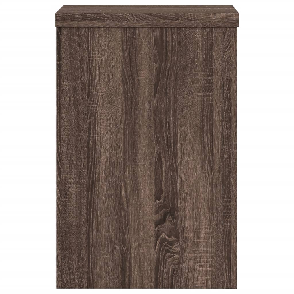 vidaXL Plant Stands 2 pcs Brown Oak 20x20x30 cm Engineered Wood
