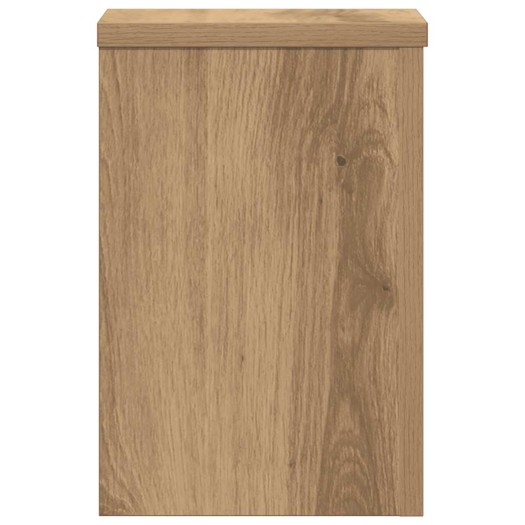vidaXL Plant Stands 2 pcs Artisan Oak 20x20x30 cm Engineered Wood