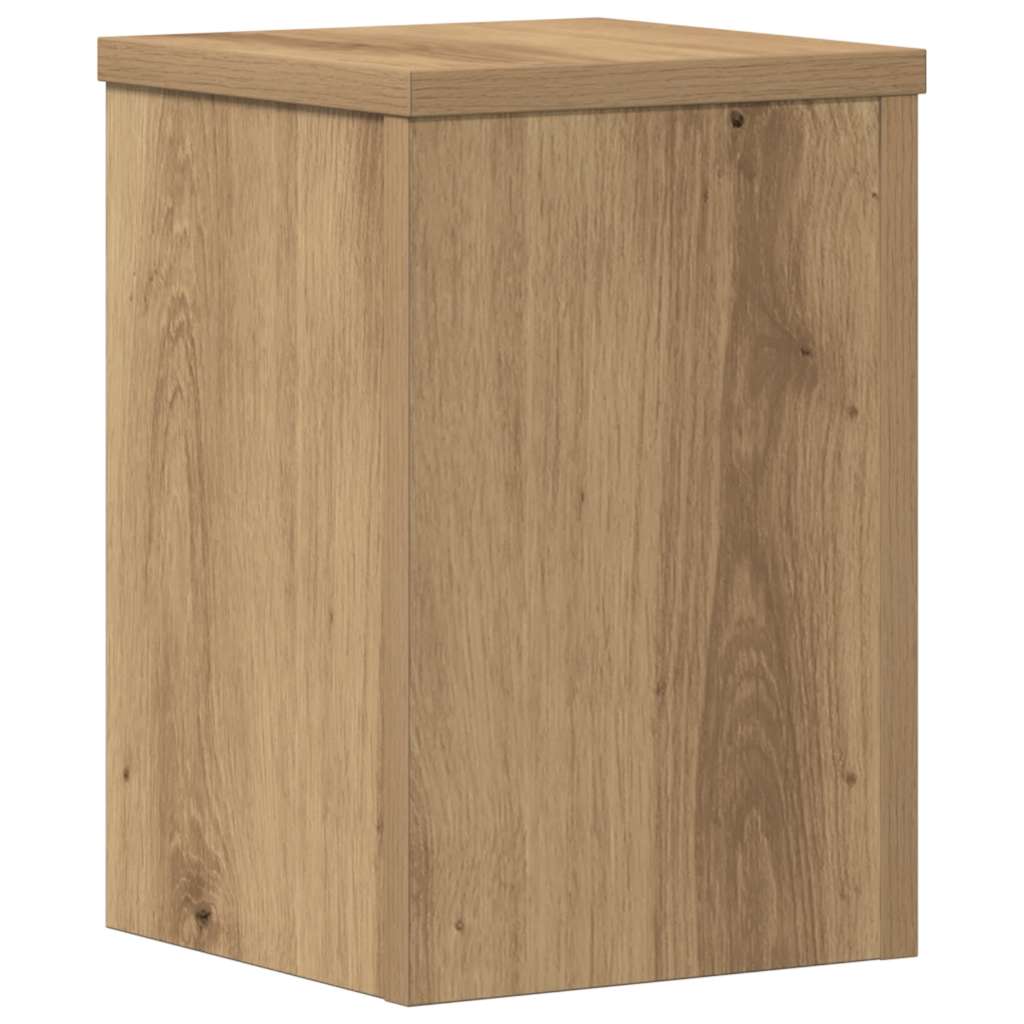 vidaXL Plant Stands 2 pcs Artisan Oak 20x20x30 cm Engineered Wood
