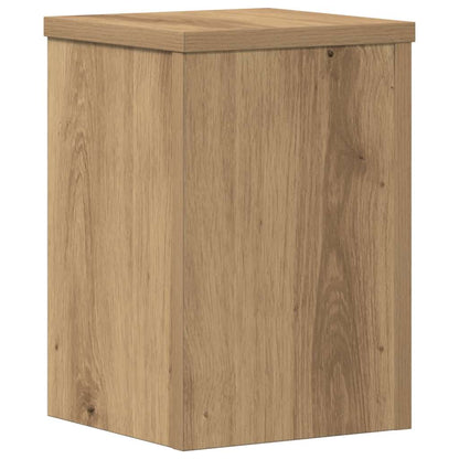 vidaXL Plant Stands 2 pcs Artisan Oak 20x20x30 cm Engineered Wood