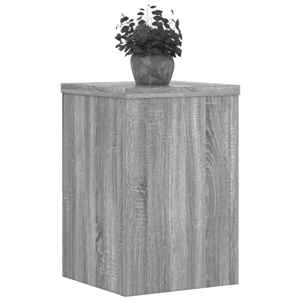 vidaXL Plant Stands 2 pcs Grey Sonoma 25x25x35 cm Engineered Wood
