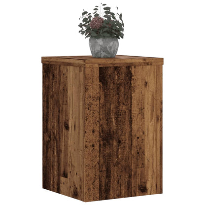 vidaXL Plant Stands 2 pcs Old Wood 25x25x35 cm Engineered Wood